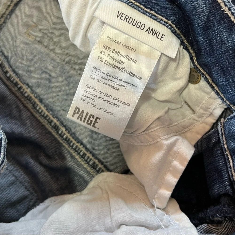 PAIGE Verdugo Ankle Distressed Dedee Dest Jeans